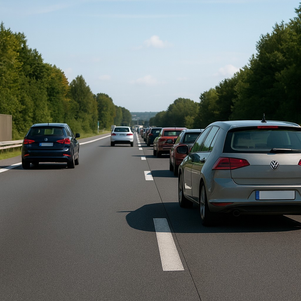 Předjíždění v kolonách - odbočování