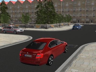 Křižovatka typu X a oranžový maják