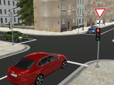 Křižovatka s červenou