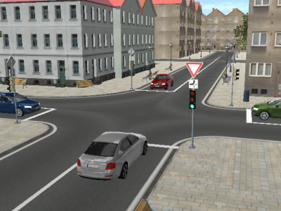 Křižovatka se zelenou