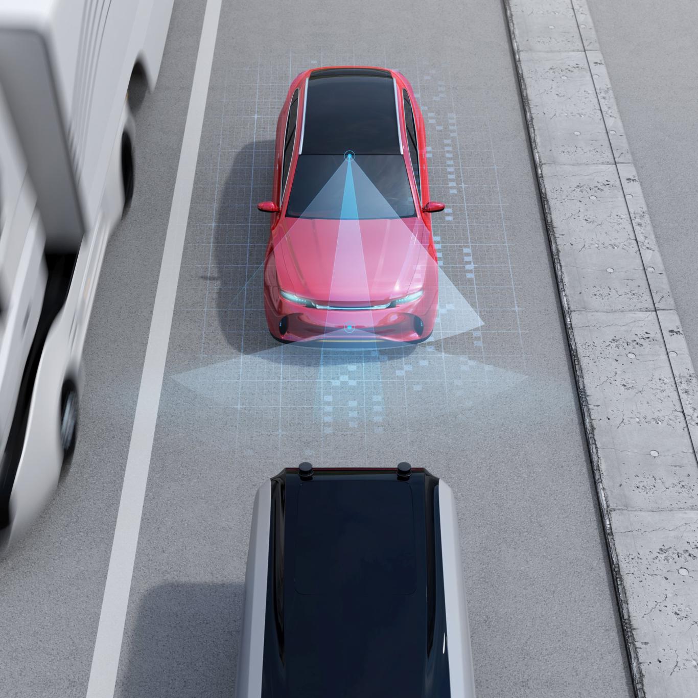 Asistenční systémy - ilustrace Bezpečné cesty.cz - ilustrace