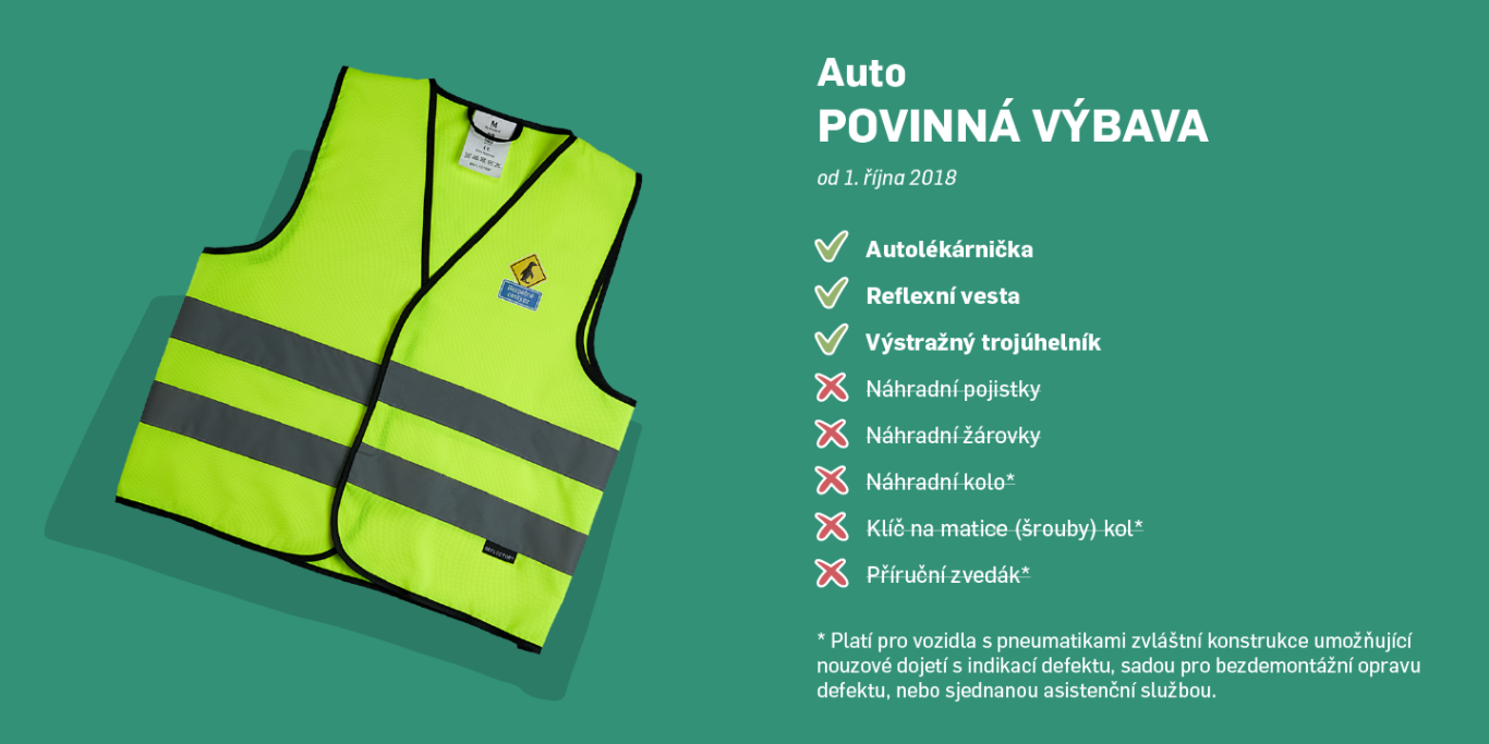 Povinná výbava vozu od října 2018 Povinná výbava vozu od října 2018