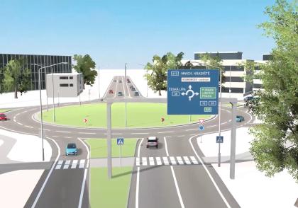 Kruhový objezd s méně výjezdy než vjezdy Kruhový objezd s méně výjezdy než vjezdy