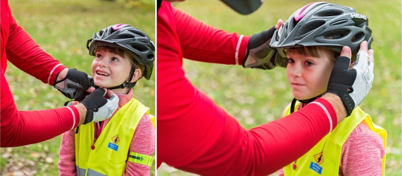 Cyklovýlet - s nasazením přilby mohou pomoci rodiče Cyklovýlet - s nasazením přilby mohou pomoci rodiče