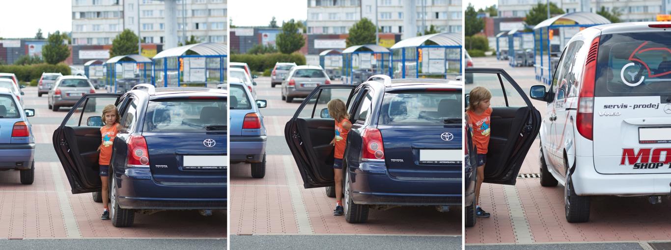 Nastupování a vystupování na parkovišti Nastupování a vystupování na parkovišti