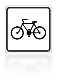 Cyklisté v pěší zóně - Dodatková tabulka Cyklisté v pěší zóně - Dodatková tabulka