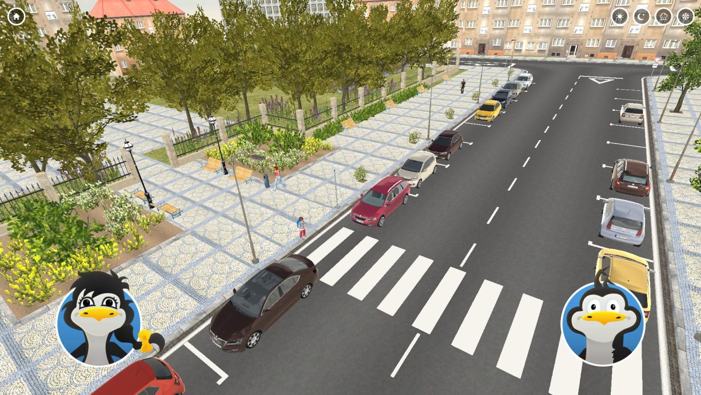 Interaktivní přecházení (3D aplikace) - pohled na situaci Interaktivní přecházení (3D aplikace) - pohled na situaci