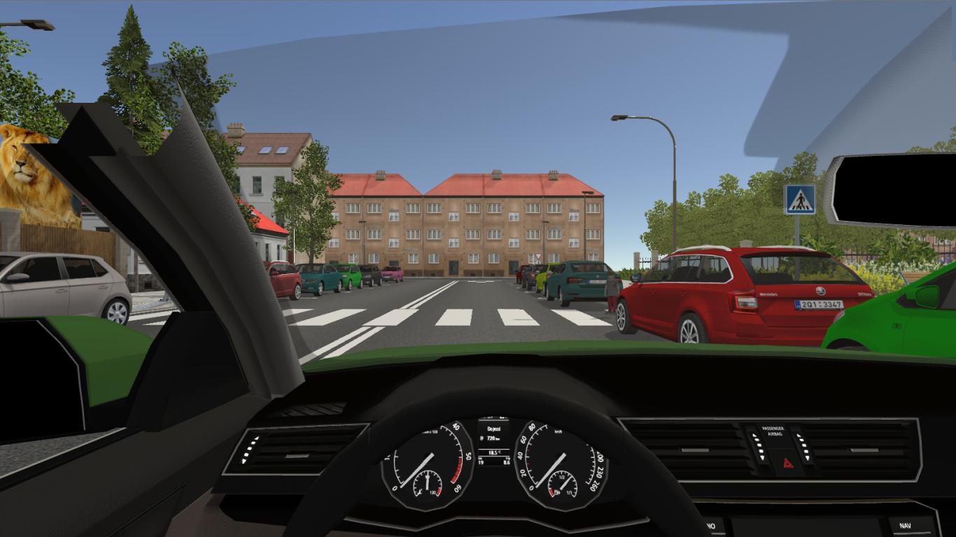 Interaktivní přecházení (3D aplikace) - pohled řidiče Interaktivní přecházení (3D aplikace) - pohled řidiče