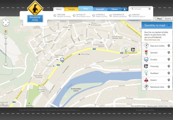 Bezpečné cesty.cz - Mapy - tipy na zlepšení Bezpečné cesty.cz - Mapy - tipy na zlepšení