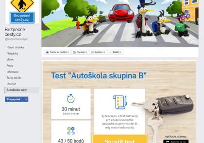 Testy autoškoly na Facebooku Testy autoškoly na Facebooku