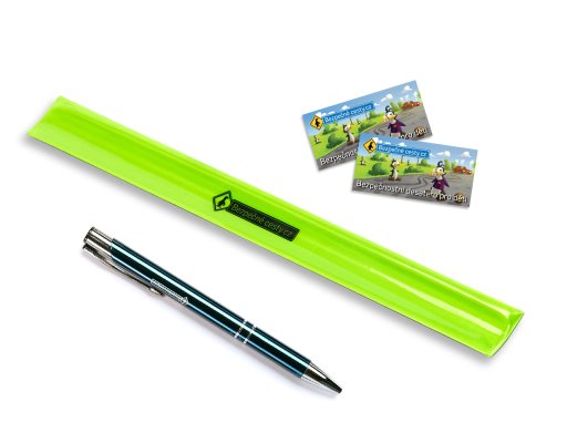 Reflexní proužek, propiska a samolepka -  Reflexní proužek, propiska a samolepka -