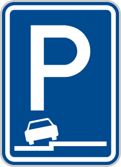 Parkoviště (částečné stání na chodníku podélné)