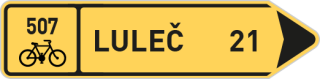 Směrová tabule pro cyklisty