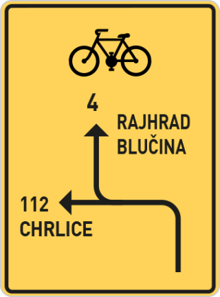 Návěst před křižovatkou pro cyklisty