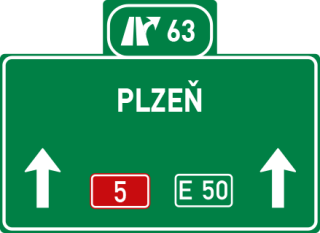 Směrová návěst pro směr přímo