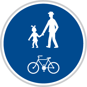 Stezka pro chodce a cyklisty společná