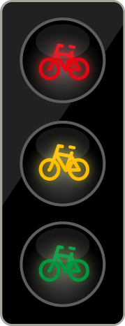 Tříbarevná soustava se signály pro cyklisty