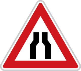 Zúžená vozovka (z obou stran)