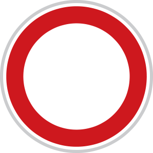 Zákaz vjezdu všech vozidel (v obou směrech)